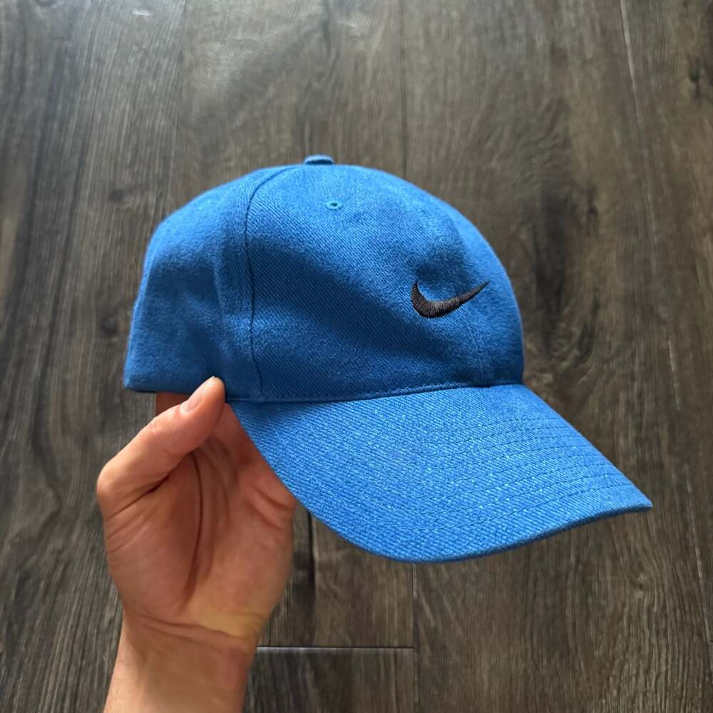 Nike Dri-FIT Club Hat Royal Blue Black Swoosh Adjustable Dad Cap Clean